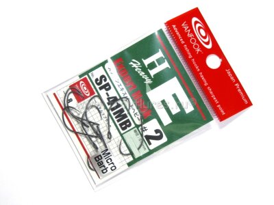 Крючки с бородкой для блёсен Vanfook Spoon Expert Hook Heavy SP-41MB #2, 8шт./уп., stealth black